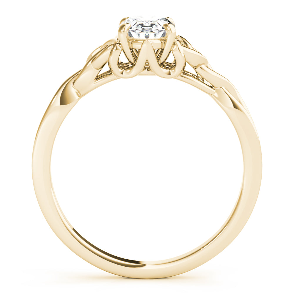 Celtic Love Knot Oval Diamond Solitaire Engagement Ring-VIRABYANI
